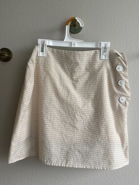 Urban Checkered Button-Accent Mini Skirt